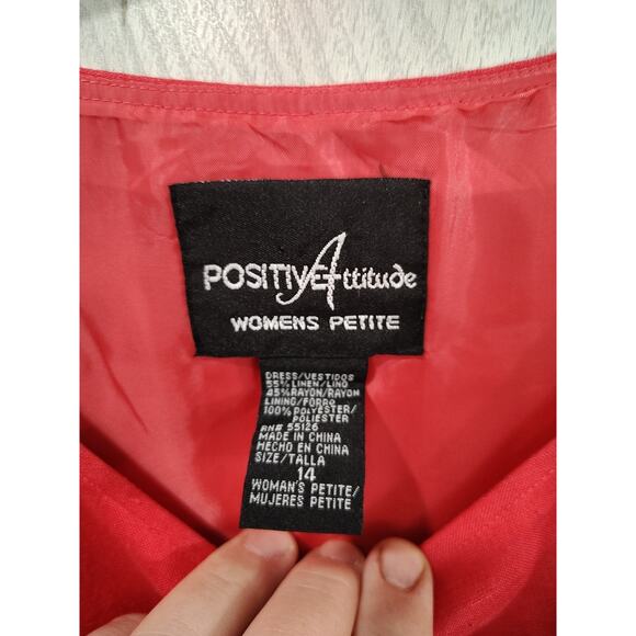 Positive Attitude 2 Piece Linen Maxi Dress Set Jacket Midi Embroidery sz 14 Pink - Picture 3 of 12